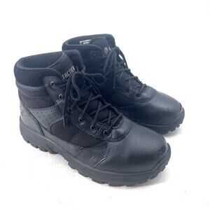 Tactical Performance Boots Black Leather Upper Mens Size 10
